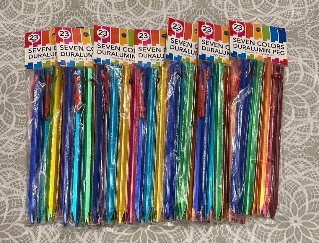 キャプテンスタッグ ジュラルミンペグ 23cm 7個＋コップセット セブン